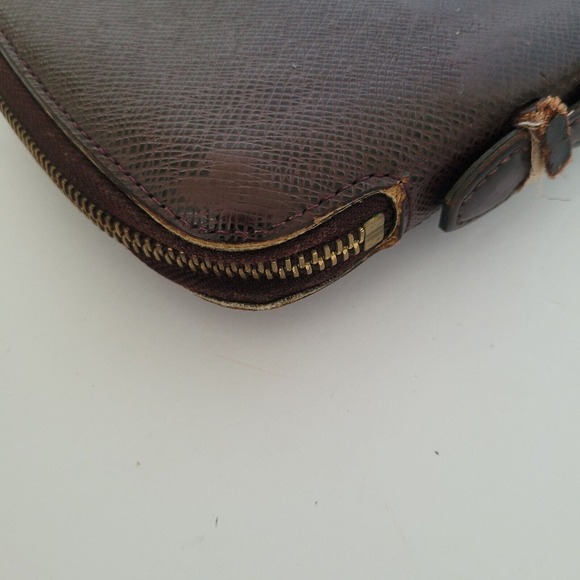 LOUIS VUITTON LV Brown Zip Around Wallet Organizer Atoll Large Clutch Unisex - Picture 6 of 16